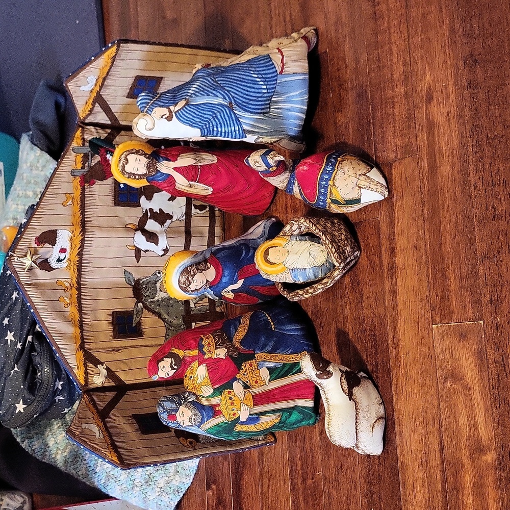 Cloth nativity scene
